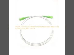 G657A 3.0mm LSZH White Armored Fiber Optic Patch Cord SC/APC To SC/APC SM 9 1F