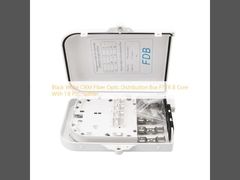 Black White OEM Fiber Optic Distribution Box FTTX 8 Core With 1 8 PLC Splitter