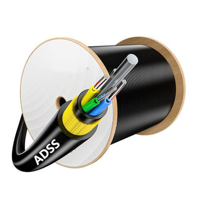 Beli G652D Fiber Optic Overhead Cable 12 24 48 96 Core ADSS Self Supporting Aerial Cable pembuatan online