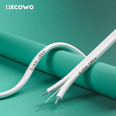 Beli SM G652D G657A GJXH Indoor Optical Fiber Cable With LSZH Jacket 2 Core pembuatan online