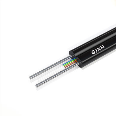 Beli G657A1 G657A2 Indoor Fiber Optic Cable With Steel Messenger 1/2/4/6/8/12Cores pembuatan online