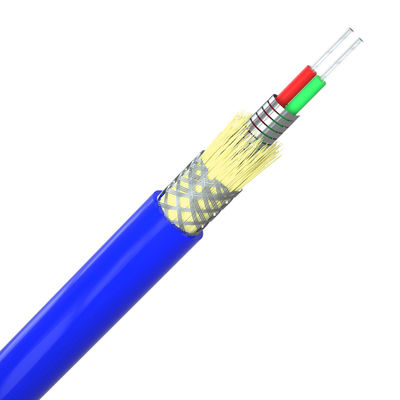 Beli 50/125 Kabel Serat Lapis Baja Mode Tunggal Baja Spiral Fleksibel 2-288 Inti pembuatan online