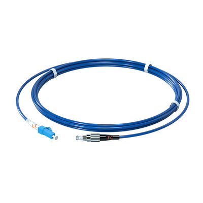Beli PVC Armored Fiber Optic Patch Cord LC/UPC-FC/UPC Connector Single Mode Simplex 3.0 1M-10M pembuatan online