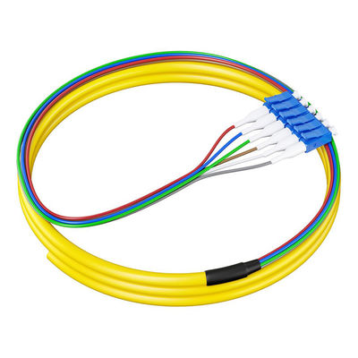 Beli HXCOWO 6 Warna SM 9/125 Serat Pigtails 0.9mm G657A G652D 1.5M LC/UPC Serat optik Pigtail pembuatan online