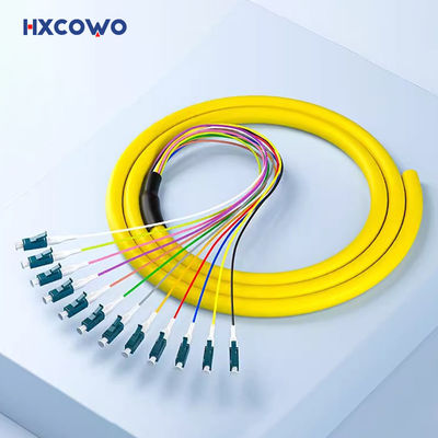 Beli SM G652D G657A 0.9mm Fiber Optic Pigtail 12 Color Fiber Cores LC UPC APC Patch Cord Pigtail pembuatan online