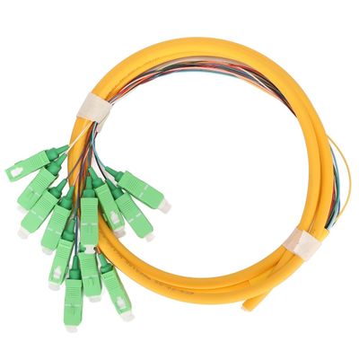 Beli Jenis konektor SC Serat pigtails HXCOWO 12 Warna 0.9mm SM OS2 G.657A1 Biru LSZH PVC pembuatan online