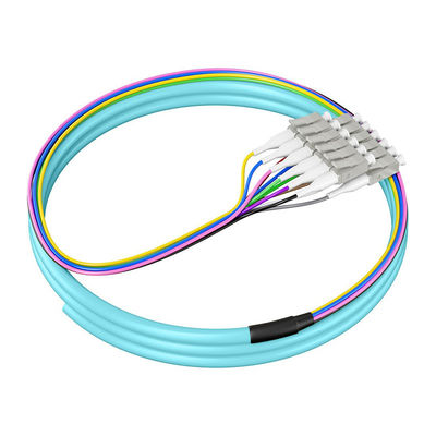 Beli PVC LSZH HXCOWO Novel 12-Color 12-Core LC FC SC ST UPC/APC Single Mode G657A/G652D 0.9mm MM Fiber Pigtails pembuatan online