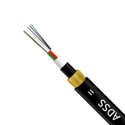 Beli Overhead ADSS Kabel Serat Optik Udara Jaket Kulit Tunggal / Ganda pembuatan online