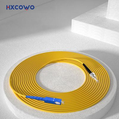 Beli FTTX Fiber Optic Patch Cord with HXCOWO SC FC Connectors and SM Indoor Armored Cable pembuatan online