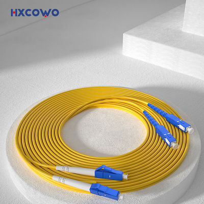 Beli HXCOWO FTTH Indoor SC/UPC-LC/UPC SM G657A2 Duplex Armored Fiber Cable Patch untuk Wired LAN pembuatan online