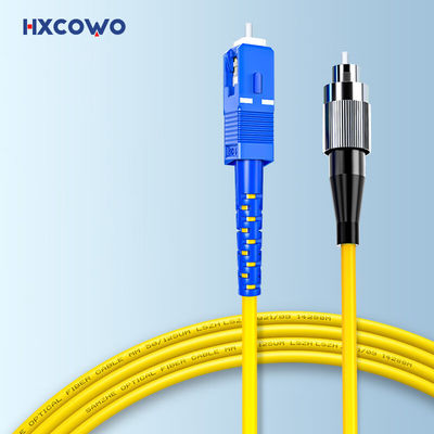 Beli HXCOWO Indoor Outdoor 1 2 4 Core G657A1 FTTH Armored Fiber Optic Cable Dengan Konektor SC FC pembuatan online