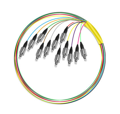 Beli kecepatan HXCOWO 12 Core G652D LSZH FC Fanout Bunchy Breakout Fiber Optic Pigtail untuk Jaringan 4g pembuatan online