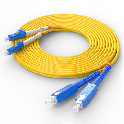 Beli FTTH FTTxFTTB Jaringan LC-SC Multimode Duplex Fiber Optic Kabel dengan Warna Disesuaikan pembuatan online