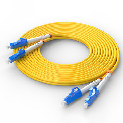 Beli Single Mode LC/UPC-LC/UPC FTTH Duplex Fiber Optic Cable Patch for Customized Colors pembuatan online