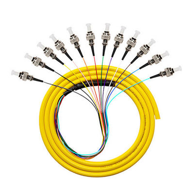 Beli Multimode 50/125 62.5/125 SM 12 Core Coated Fiber Optic Pigtail untuk Solusi Jaringan 4g pembuatan online