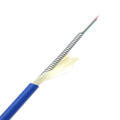 Beli Stainless Steel OM3 OM4 Armored Fiber 6 Core G652D PVC LSZH pembuatan online