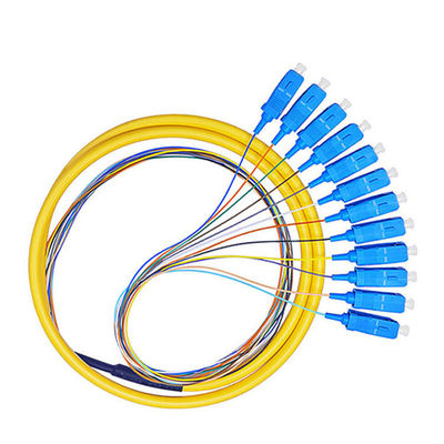 Beli Panjang yang disesuaikan HXCOWO 12 Color Multimode OM4 SC Connector 0.9mm Fiber Optic Pigtail pembuatan online