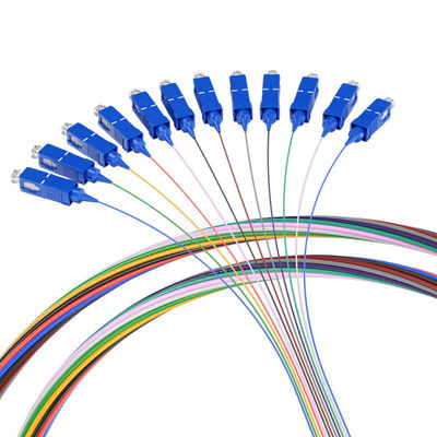 Beli Customized Lengths 1m/2m/3m... 1 HXCOWO 12Core-Color SC Single-Mode G657/G652D Fiber Optic Pigtails pembuatan online