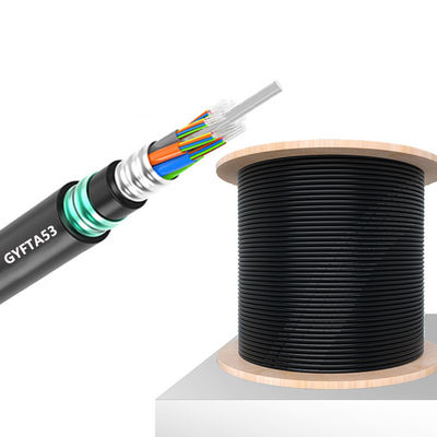 Beli Non Metallic Outdoor Armored Fiber Optic Cable GYFTA53 Custom Length pembuatan online