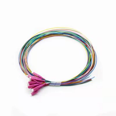 Beli 12 Core LC UPC Fiber Optic Pigtail Multimode G657A1 FTTH Pigtail Untuk koneksi jaringan pembuatan online