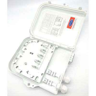 Beli 8 Ports FTTH Terminal Box White Outdoor Corridor PC 8 Core Optic Fiber Distribution Box pembuatan online