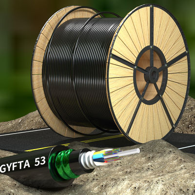 Beli Outdoor 12 Core Armoured Fiber Optic Cable GYFTA53 Armored Optical Cable pembuatan online