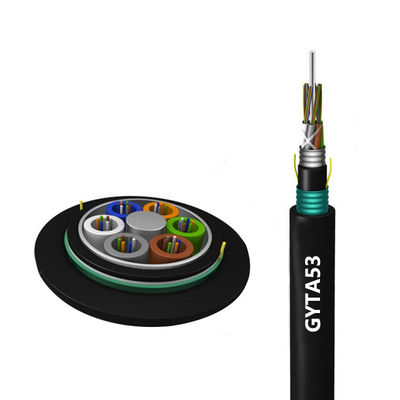 Beli HXCOWO 24 48 Core G652D GYTA53 Outdoor Armored Fiber Optic Cable SM Steel Tape pembuatan online