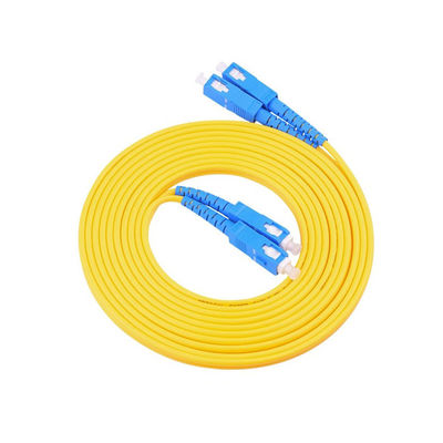 Beli PVC LSZH HXCOWO FTTH 1.6mm 2mm 3mm Duplex SC UPC Jumper 1.5m 3.5m Armored Fiber Optic Cable Patch pembuatan online