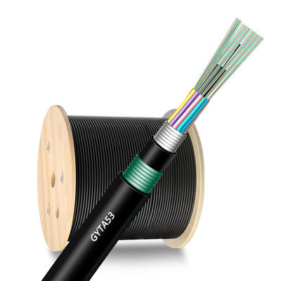Beli 48 96 144 Core GYTA53 Direct Burial Fiber Optic Cable For Outdoor Networking Discount pembuatan online