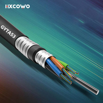 Beli HDPE Jacket Fibre Optic Cable Armoured RoHS Outdoor Rated Fiber Optic Cable pembuatan online