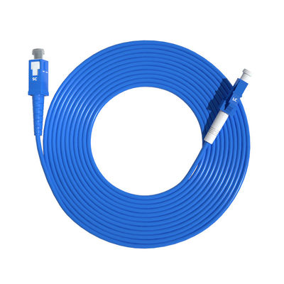 Beli HXCOWO Waterproof Single Mode Simplex 9/125 3.0mm SC-LC Armored Fiber Optic Cable Patch pembuatan online