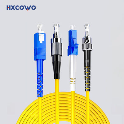 Beli HXCOWO SC LC FC ST MTRJ APC/UPC Connectors Indoor Armored Fiber Optical Patch Cord 1 pembuatan online