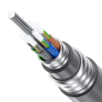 Beli GYTA53/GYTA/GYTS Black Outdoor Fiber Optic Cable For Underground Direct Buried Duct pembuatan online