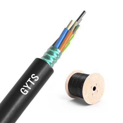 Beli Outdoor Duct and Conduit Customized 2-288 Cores SM MM Armoured GYTS Fiber Optic Cable pembuatan online