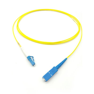 Beli SM LSZH 3mm SX 2M Stainless Steel Armored Fiber Optic Jumper Cable FTTH LC/UPC-SC/UPC pembuatan online