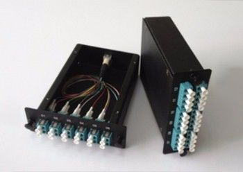 Beli Panel Patch Serat Hitam 24 Port Modul MTP MPO Panel Patch Serat Optik pembuatan online