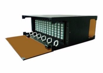 Beli Sasis MTP MPO 4U Panel Patch Serat Kaset Serat MPO Hitam pembuatan online
