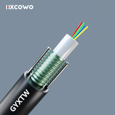 Beli Outdoor Armored GYXTW Fiber Optic Cable 2-288 Cores G652D/G657A1/G657A2 Fiber Type Custom Length pembuatan online