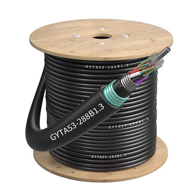 Beli Outdoor Armored Fiber Optic Cable GYTA53 2~216core 1km Tidak dipersenjatai untuk komunikasi telekomunikasi pembuatan online