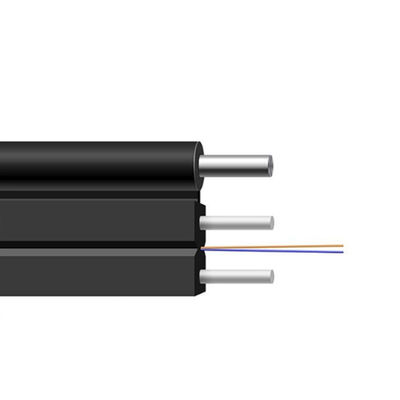 G657A 1km FTTH Drop Cable 1 2 4 6 8 12 Core PVC Fiber Optical Cable for Indoor/Outdoor