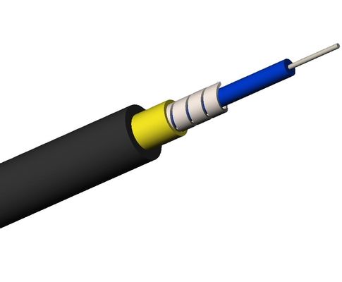 10D Bending Radius PVC Outer Sheath Flexible Stainless Steel Armored Fiber Optic Cable untuk Kebutuhan Produsen Produksi