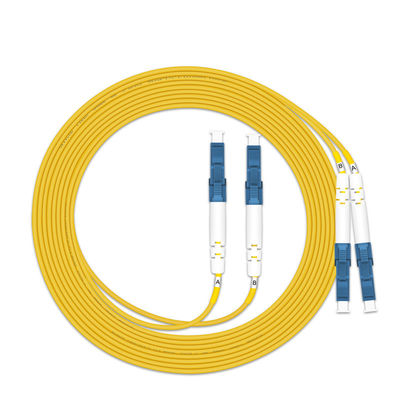 MM OM3 2mm/3mm Duplex LC/UPC Fiber Optic Patch Cable untuk Keuntungan Warna yang Disesuaikan