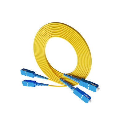 HXCOWO SC UPC Multimode 3.0mm Duplex Fiber Optic Kabel dalam tipe lapis baja biasa