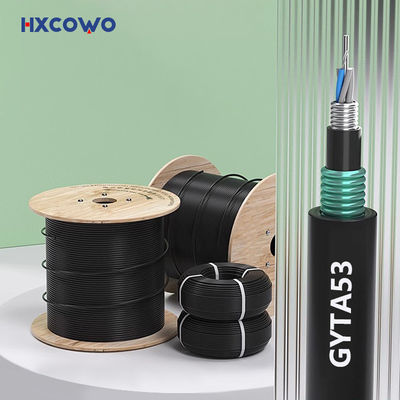 Double Jacket Direct Burial Fiber Cable GYTA53 Outdoor Fiber Optic Cable