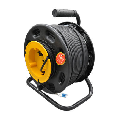 FTTx Taktis Serat Reel Disesuaikan Spiral Lapisan Serat Optik Kabel